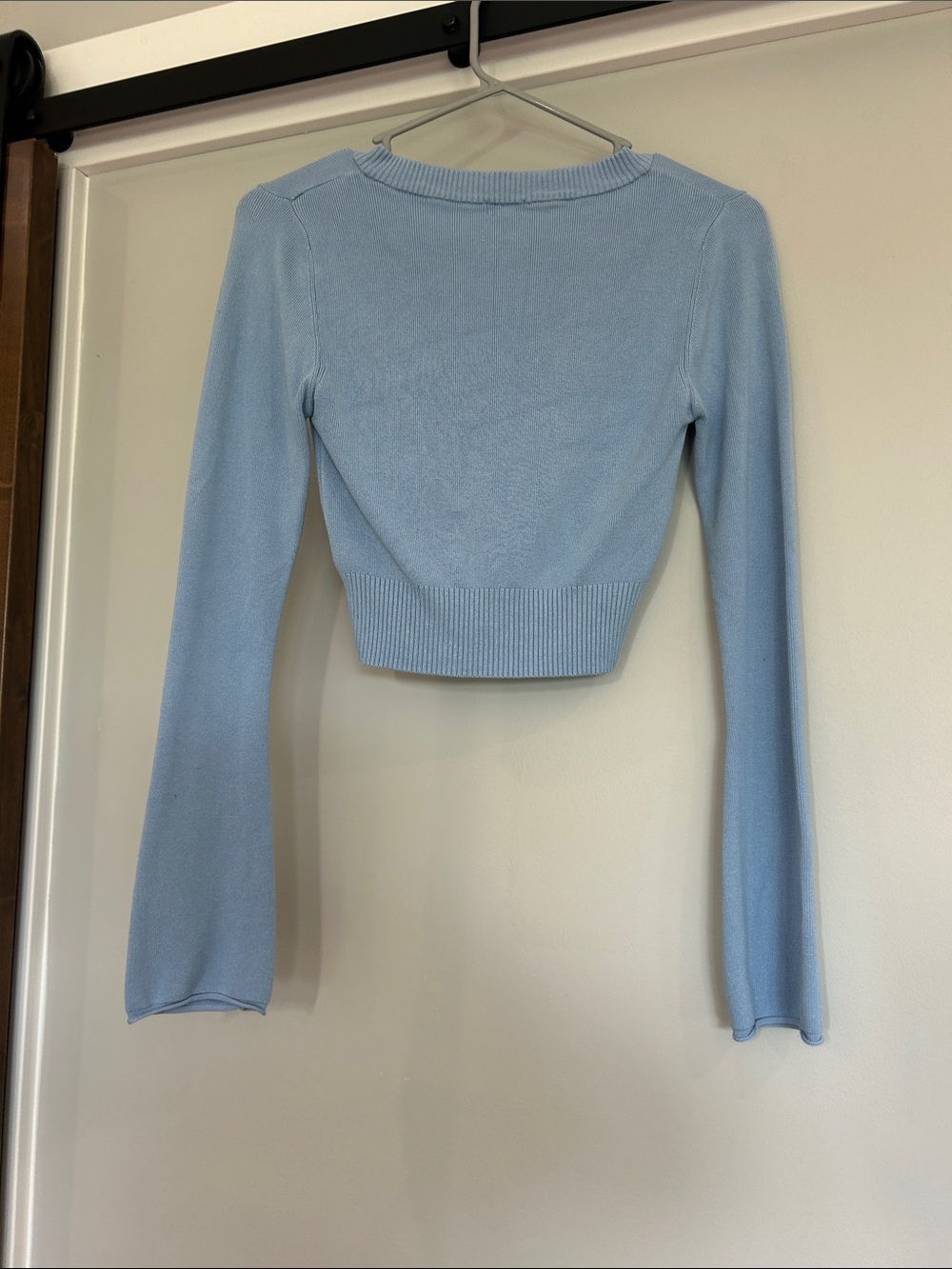 Garage Knit V-Neck Cropped Sweater - Picture 2 of 6